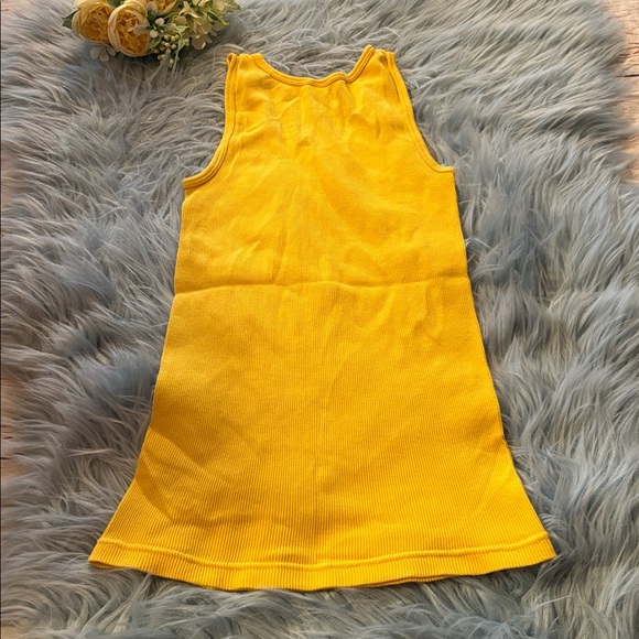 J. Crew Vibrant Yellow Cotton Ribbed Stretch Tank Top sz XS - Picture 5 of 5